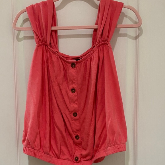 Lane Bryant Tops - NWOT Lane Bryant Pink Button-Front Tank Top